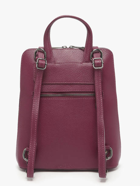 Rugzak /schoudertas Milano Violet caviar CA240615 ander zicht 3